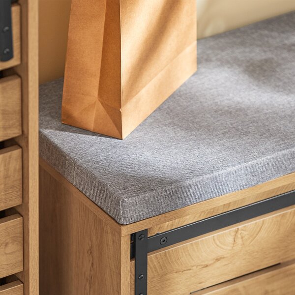 Botník Sobuy Fsr120-N Lavice S Posuvnými Dveřmi Botník Přírodní 80X48X35Cm