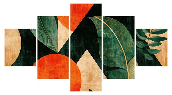 Obraz - Geometrické přírodní motivy II. (125x70 cm)