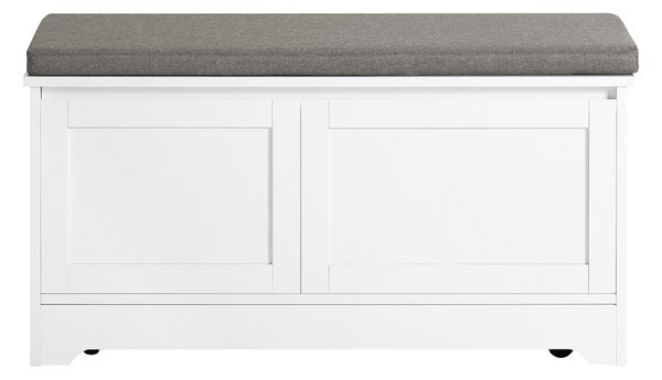 Sobuy Fsr136-W Domeček Pro Kočky Lavice S Domečkem Pro Domácí Mazlíčky Jeskyně Pro Kočky Bílá 90X44X36Cm