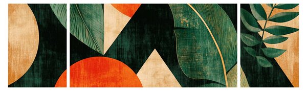 Obraz - Geometrické přírodní motivy II. (170x50 cm)