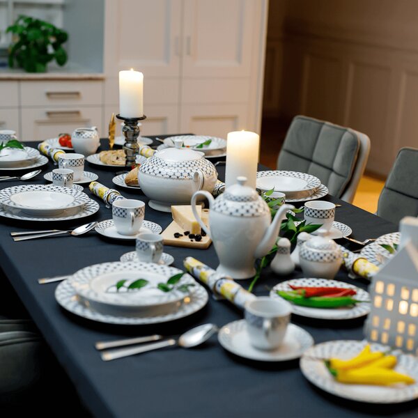 TEMPO-KONDELA GARIDA TYP 1, jídelní sada, set 57 ks, porcelán