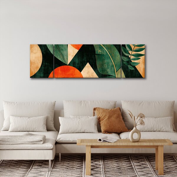 Obraz - Geometrické přírodní motivy II. (170x50 cm)