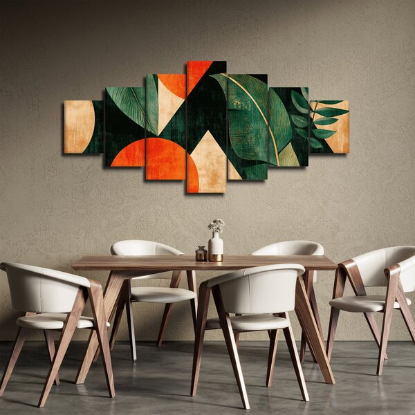 Obraz - Geometrické přírodní motivy II. (210x100 cm)