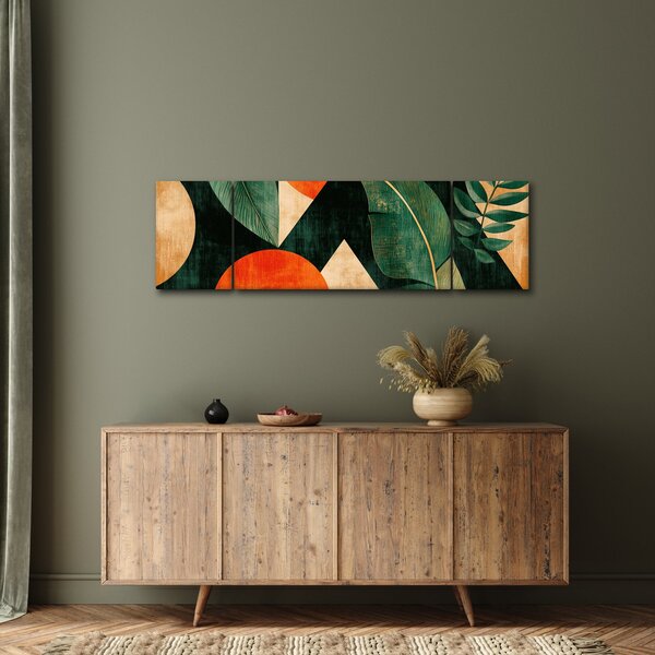 Obraz - Geometrické přírodní motivy II. (170x50 cm)