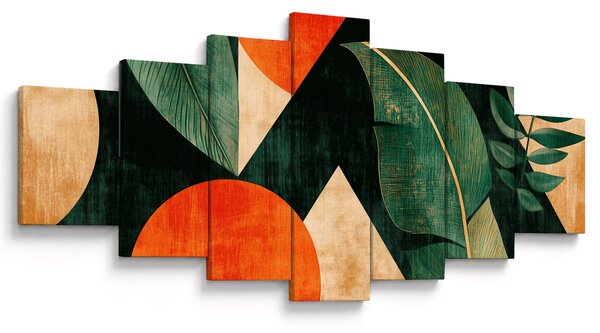 Obraz - Geometrické přírodní motivy II. (210x100 cm)