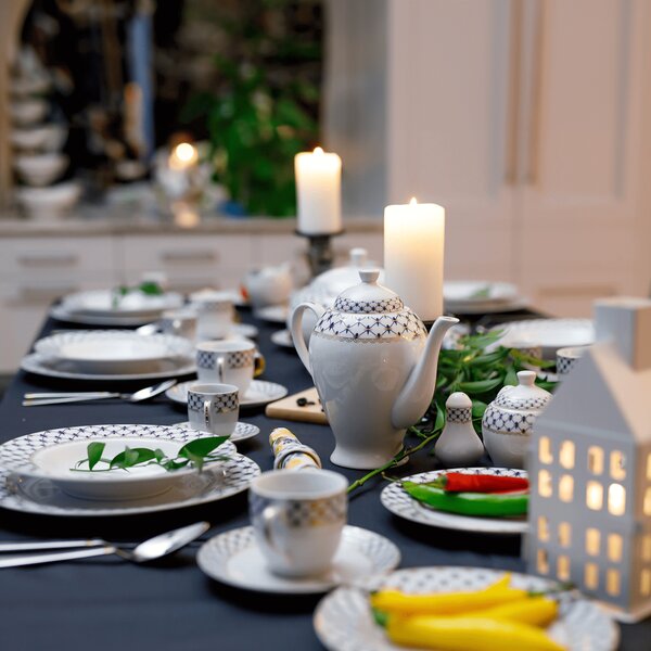 TEMPO-KONDELA GARIDA TYP 1, jídelní sada, set 57 ks, porcelán