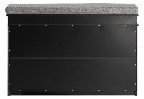 Sobuy Fsr82-L-Sch Botník Lavice S Botníkem Černý 75X51X24Cm