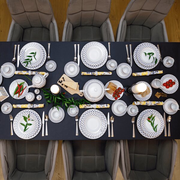 TEMPO-KONDELA GARIDA TYP 1, jídelní sada, set 57 ks, porcelán