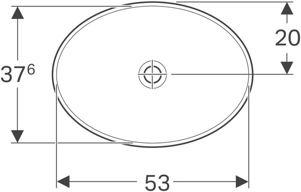 Geberit Variform umyvadlo 55x40 cm oválné zápustný bílá lesk 500.719.01.2