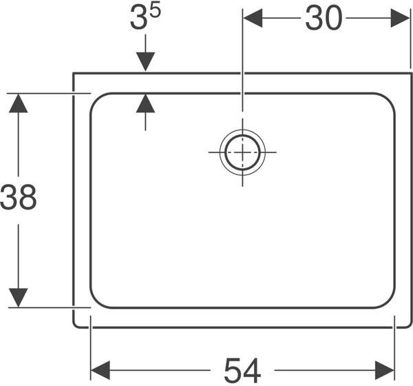 Geberit Publica umyvadlo 60x45 cm obdélníkový na pult bílá lesk 500.885.00.1