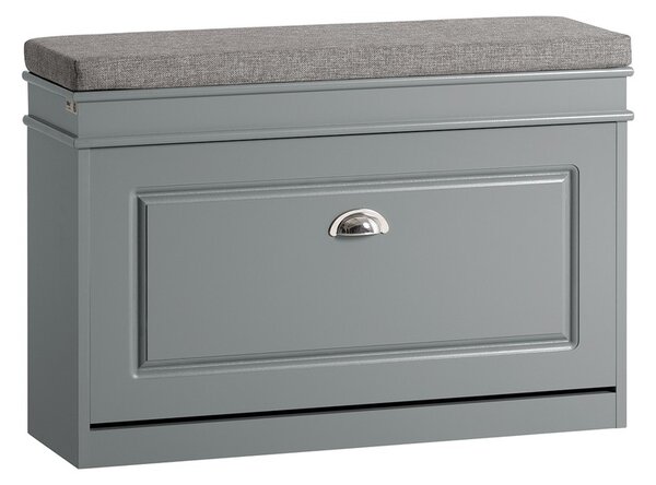 Sobuy Fsr82-L-Hg Botník Lavice S Botníkem Světle Šedý 75X51X24Cm