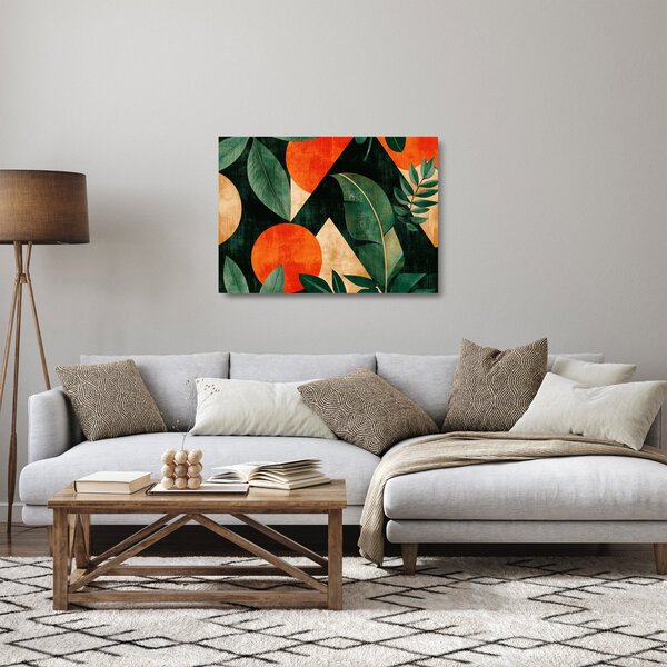 Skleněný obraz - Geometrické přírodní motivy II. (70x50 cm)