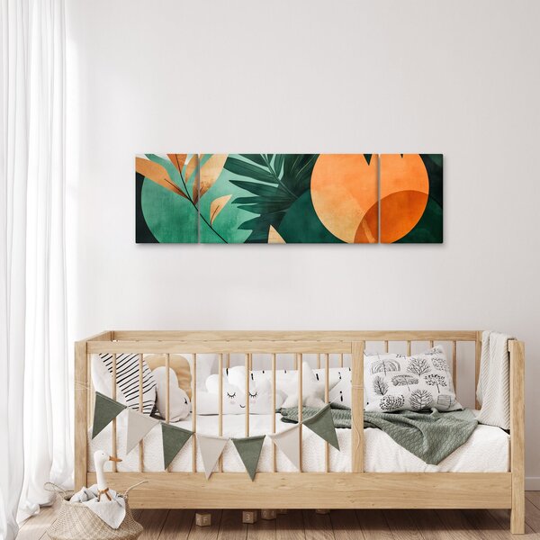 Obraz - Geometrické přírodní motivy (170x50 cm)