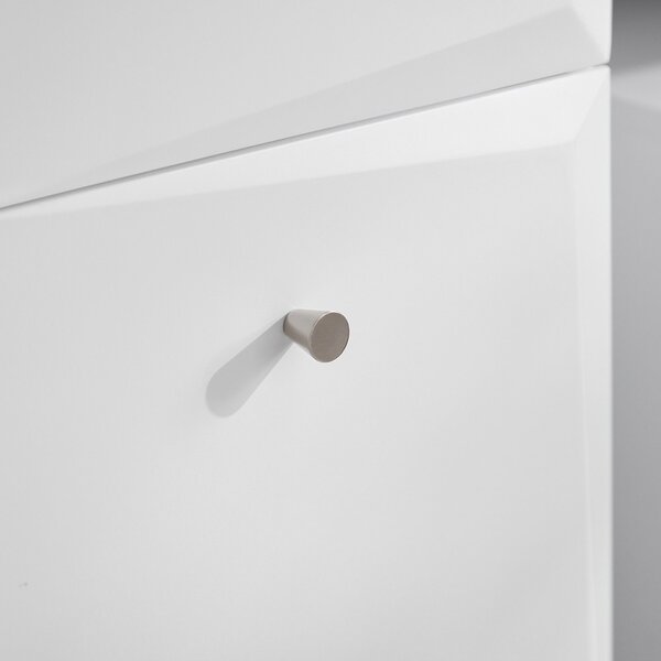 Sobuy Bzr93-W Prádelní Skříň Koš Na Prádlo Koupelnová Skříňka Koupelnový Nábytek Bílá 34X90X30Cm