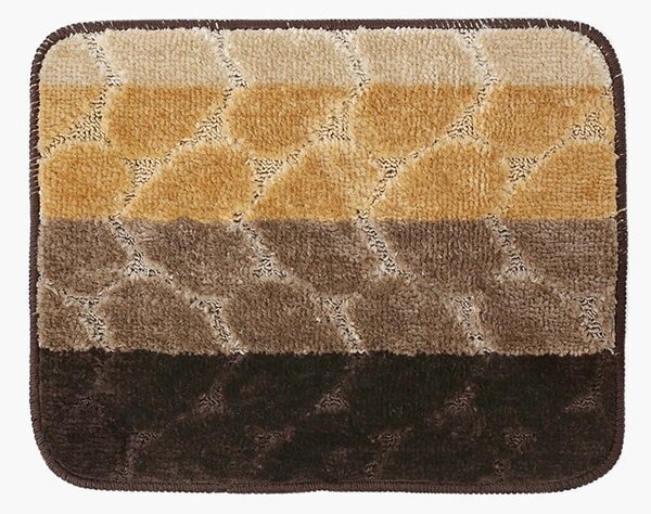 Goldea koupelnová předložka / kobereček s vyšším chlupem - béžové pruhy 50x40 cm 50 x 40 cm