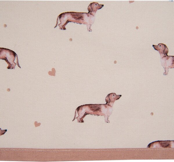 Bavlněná čtvercová utěrka s jezevčíkem Dachshund Love – 50x70 cm