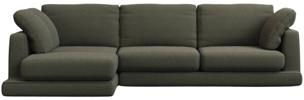Kave Home Zelená rohová pohovka Gala 300 cm, levá