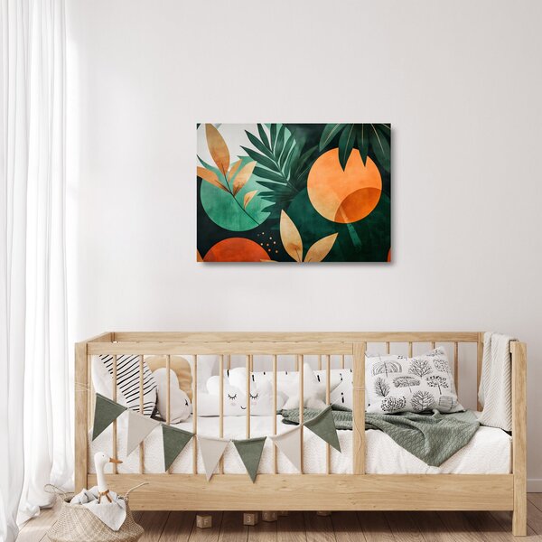 Skleněný obraz - Geometrické přírodní motivy (70x50 cm)