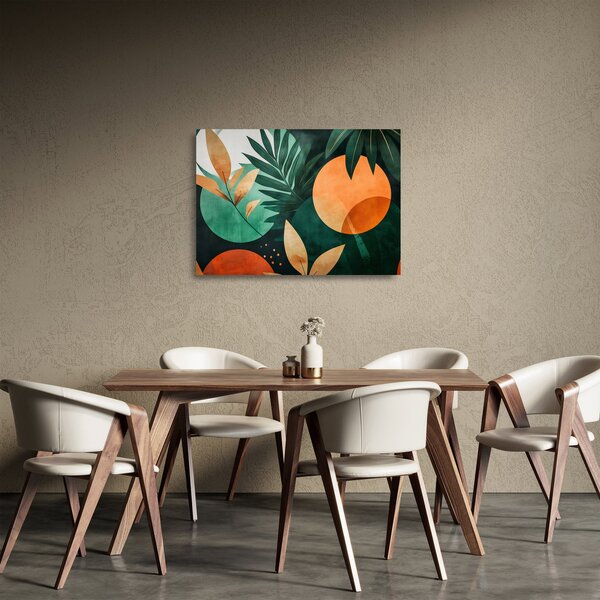 Skleněný obraz - Geometrické přírodní motivy (70x50 cm)