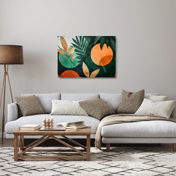 Skleněný obraz - Geometrické přírodní motivy (70x50 cm)