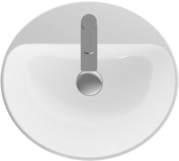 Geberit Variform umyvadlo 50x45 cm oválné zápustný bílá lesk 500.713.01.2