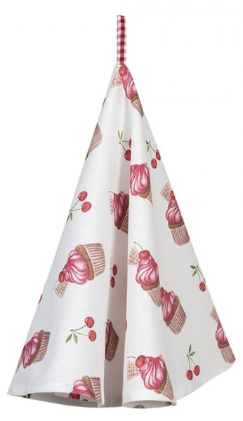 Bavlněná kuchyňská utěrka Cherry Cupcake – 80 cm