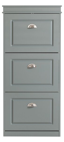 Sobuy Fsr94-Hg Botník Sklápěč Bot Botník Se 3 Klapkami Světle Šedá 53X117X24Cm