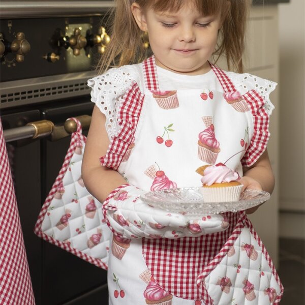 Bavlněná podložka pod hrnec Cherry Cupcake – 20x20 cm