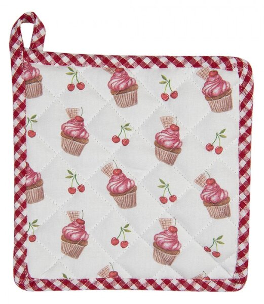 Bavlněná podložka pod hrnec Cherry Cupcake – 20x20 cm