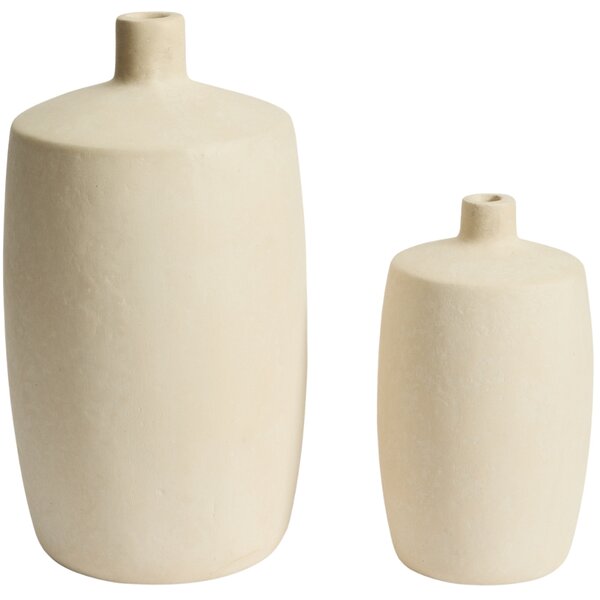 Kave Home Béžová váza Mireni 39 cm
