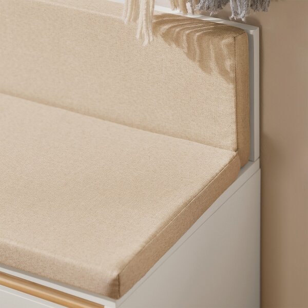Sobuy Fsr128-W Botník Lavice S Úložným Prostorem Bílo-Přírodní 100X60X35Cm