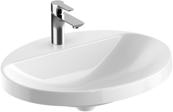 Geberit Variform umyvadlo 60x48 cm oválné zápustný bílá matný 500.727.00.2