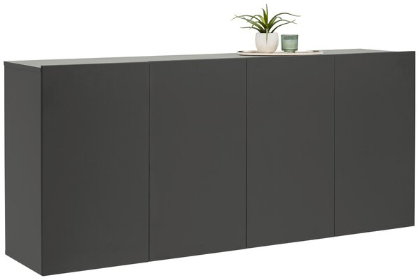 ŠIROKÁ KOMODA, antracitová, 180/80/42 cm Hom`in - Online Only komody, Online Only