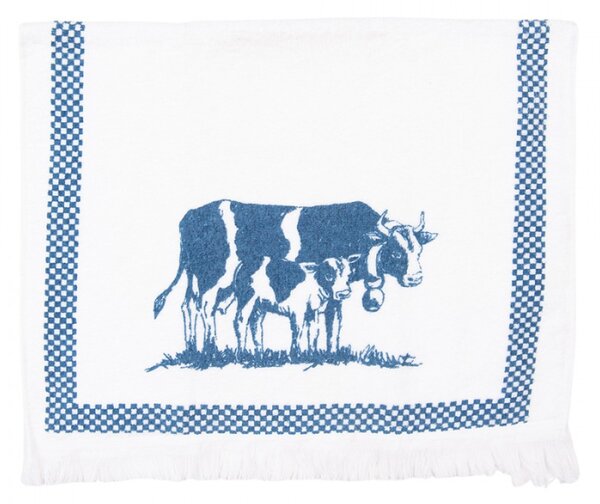 Kuchyňský froté ručník s krávou a telátkem – 40x66 cm