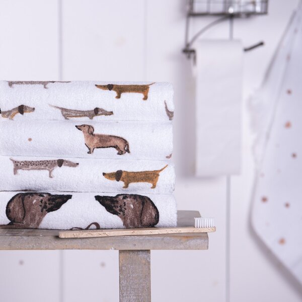 Kuchyňský froté ručník s jezevčíky Dachshund Love – 40x66 cm