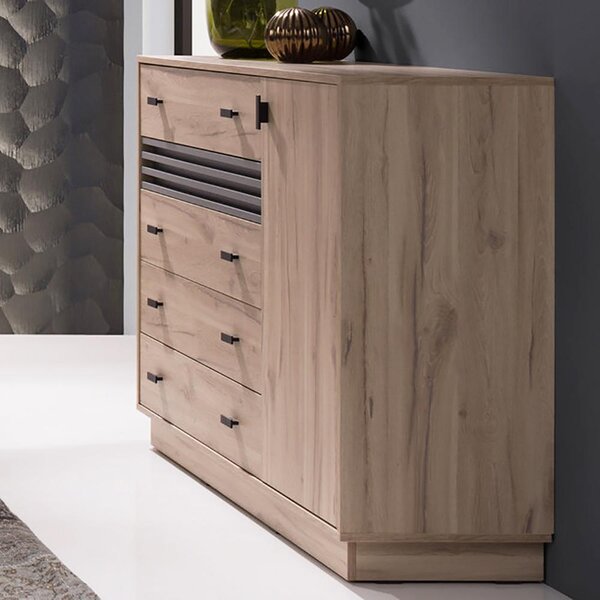 ALLMO | komoda AL17 | 135 cm | dub estana/antracit