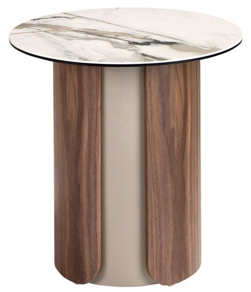 -25 % Dny MOMENTI– Angel Cerdá Bílý porcelánový odkládací stolek No. 2166, ⌀ 50 cm