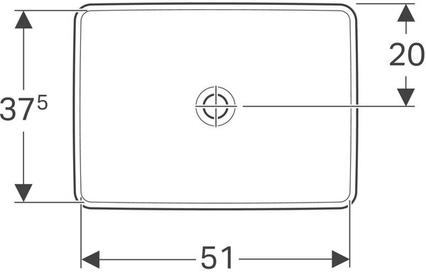 Geberit Variform umyvadlo 55x40 cm obdélníkový zápustný bílá 500.739.01.2