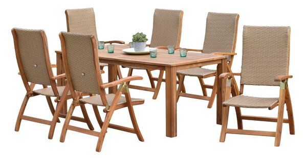 ZAHRADNÍ SESTAVA 7dílné, dřevo, plast Gardenson - Online Only zahradní nábytek, Online Only
