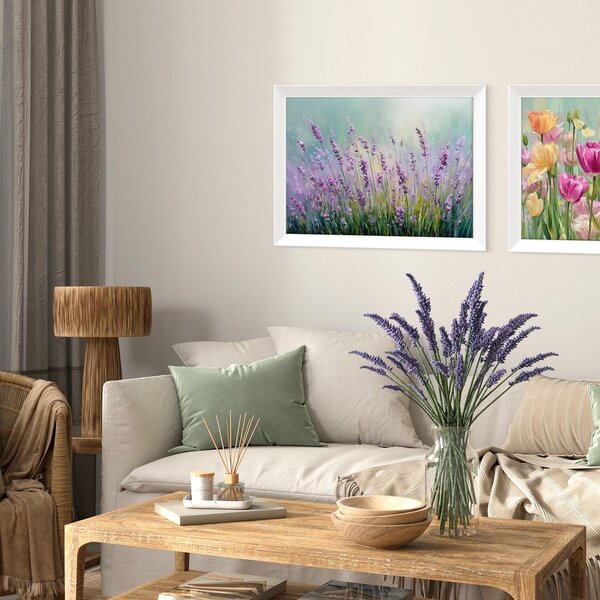 Tištěný obraz s rámem 75x56 cm Lavender – Styler