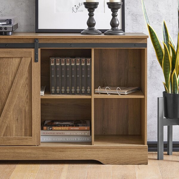 Sobuy Fsb60-Br Příborník Komoda Kuchyňská Skříň Boční Skříň 120X70X40Cm