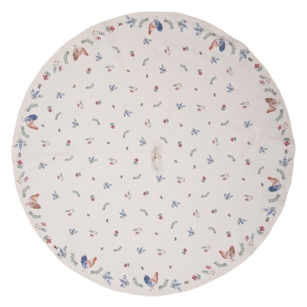 Kulatá utěrka Chicken and Rooster – 80 cm