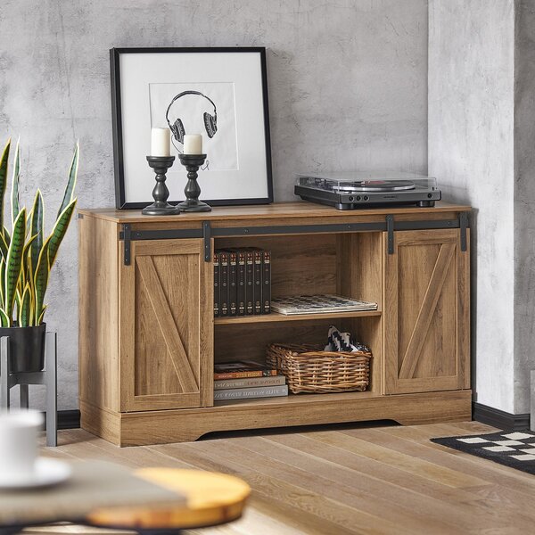 Sobuy Fsb60-Br Příborník Komoda Kuchyňská Skříň Boční Skříň 120X70X40Cm