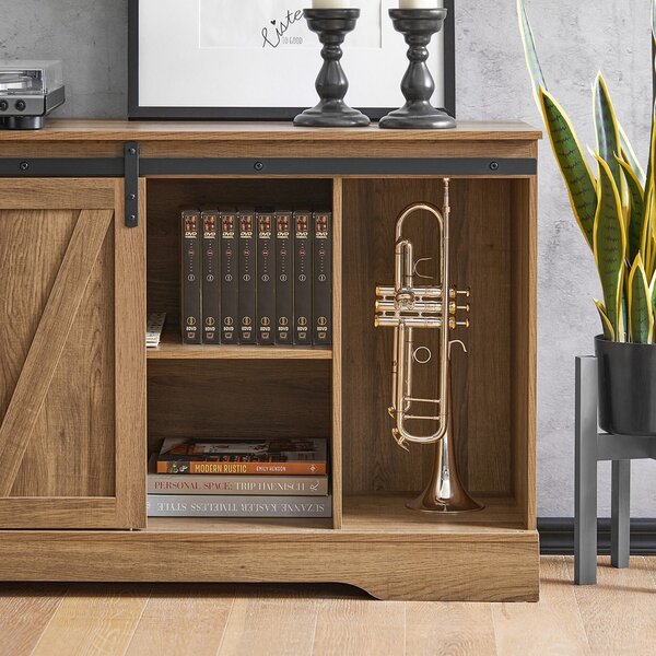 Sobuy Fsb60-Br Příborník Komoda Kuchyňská Skříň Boční Skříň 120X70X40Cm