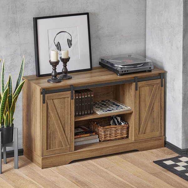 Sobuy Fsb60-Br Příborník Komoda Kuchyňská Skříň Boční Skříň 120X70X40Cm