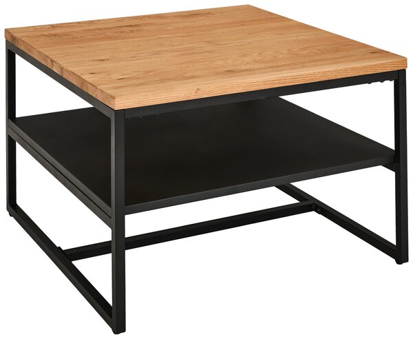 KONFERENČNÍ STOLEK, přírodní barvy, černá, dřevo, kov, 70/70/45,5 cm MID.YOU - Konferenční stolky, Online Only