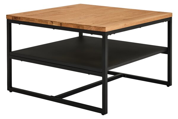 KONFERENČNÍ STOLEK, přírodní barvy, černá, dřevo, kov, 70/70/45,5 cm MID.YOU - Konferenční stolky, Online Only