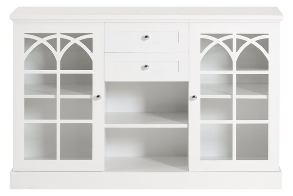 Sobuy Fsb79-W Příborník Kuchyňská Skříňka Komoda Předsíňová Skříň Bílá 120X78X39Cm