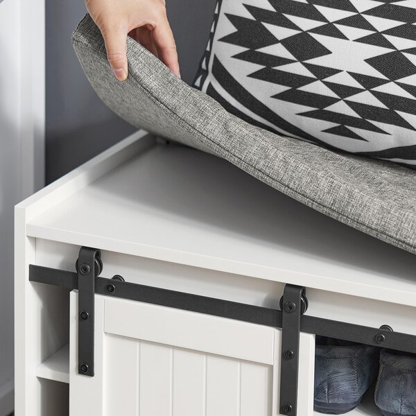 Sobuy Fsr133-W Botník Se Sedací Lavicí Lavice S Úložným Prostorem Bílý 120X45X35Cm