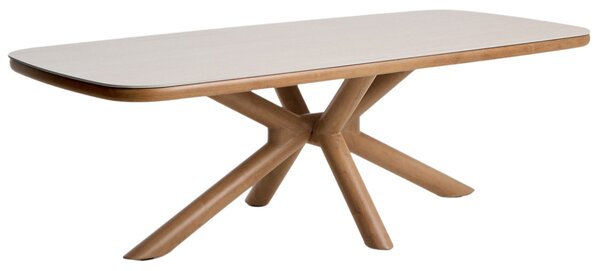 Kave Home Béžový keramický zahradní stůl Mirtia 240 x 110 cm